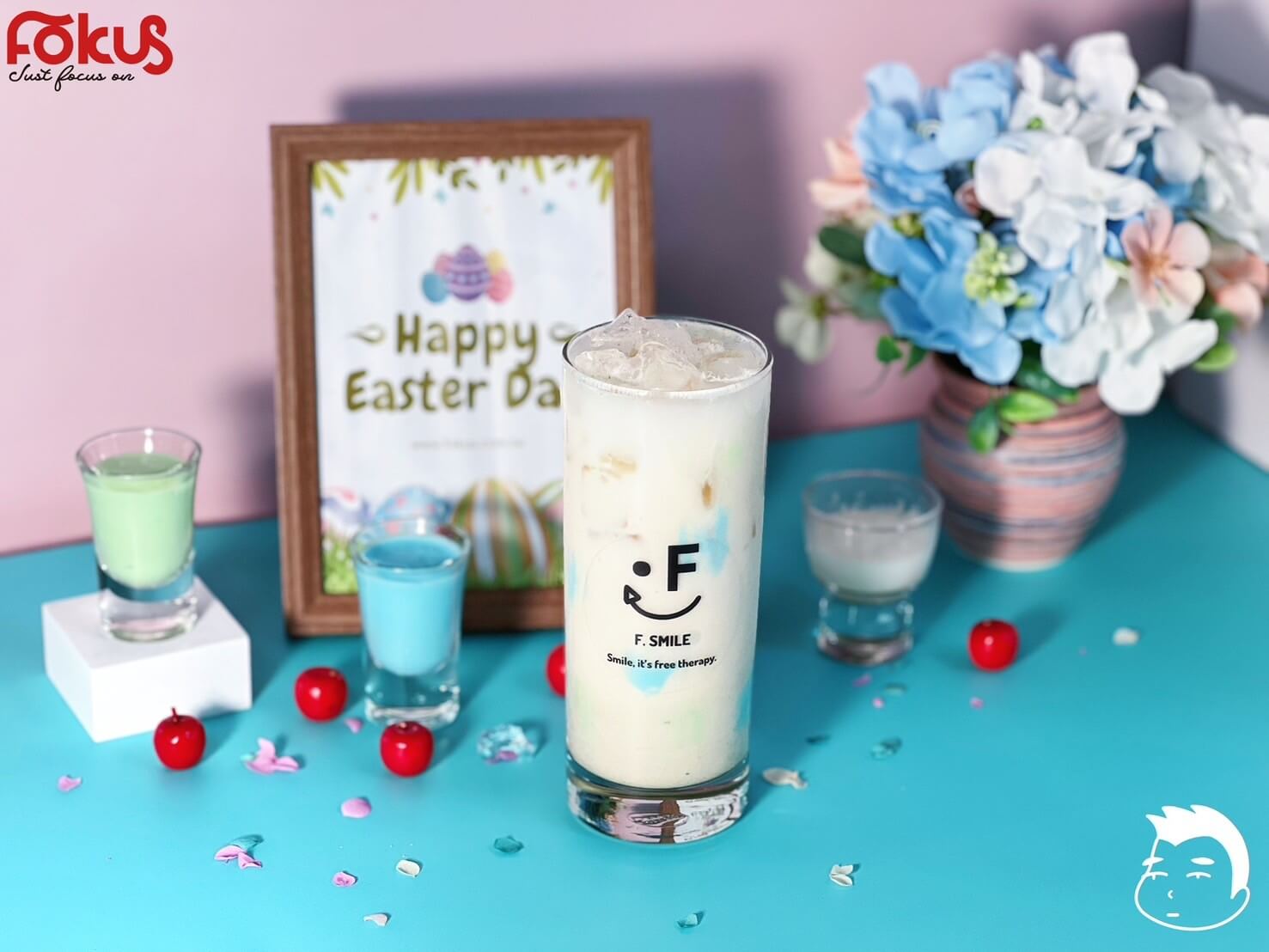 Adorable Bunny Pop Drink Served with Colorful Toppings