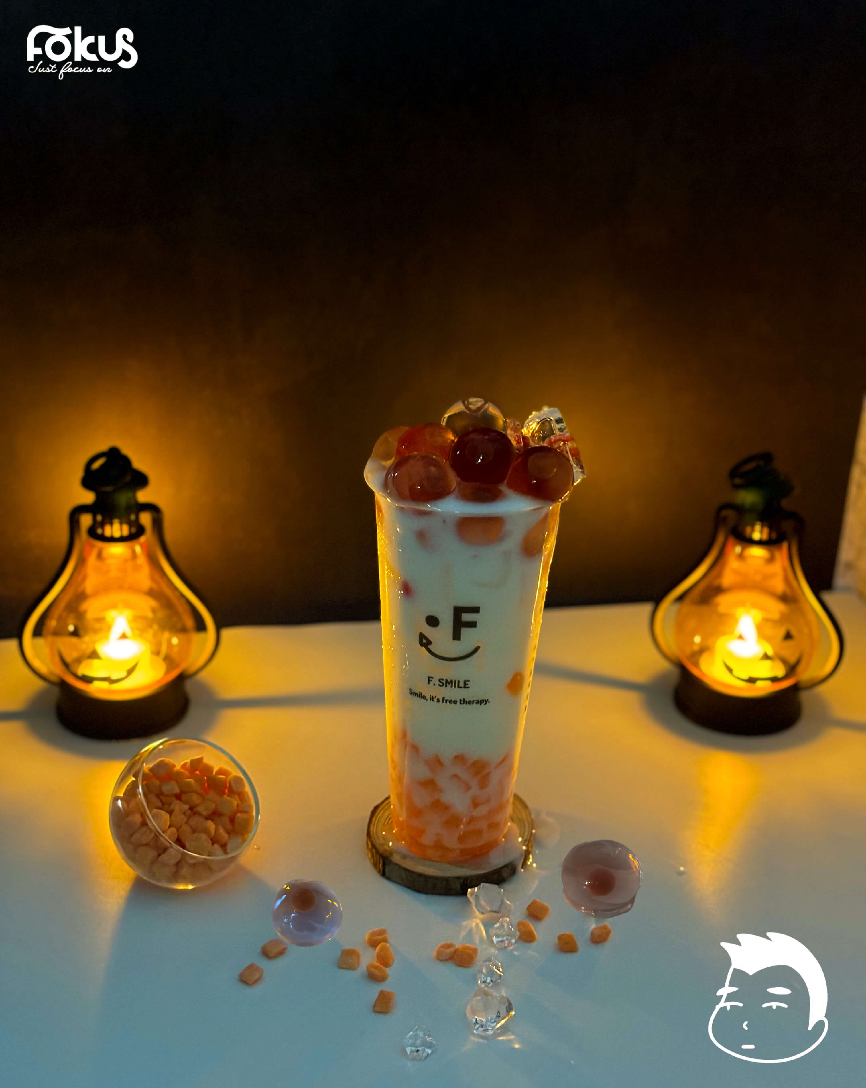 Heart-Shaped Tapioca Cubes Served in Sweet Syrup for a Romantic Dessert