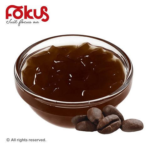 Coffee jelly for bubble tea and desserts – rich coffee topping for drinks and sweet treats