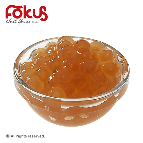 Golden tapioca pearls for bubble tea – premium chewy boba with appealing color and delicious taste