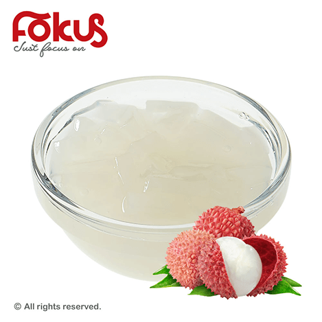 Lychee jelly for bubble tea and desserts – sweet, fruity topping for drinks and sweets