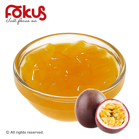Passion fruit jelly for bubble tea and desserts – tangy, fruity topping for drinks and sweet treats