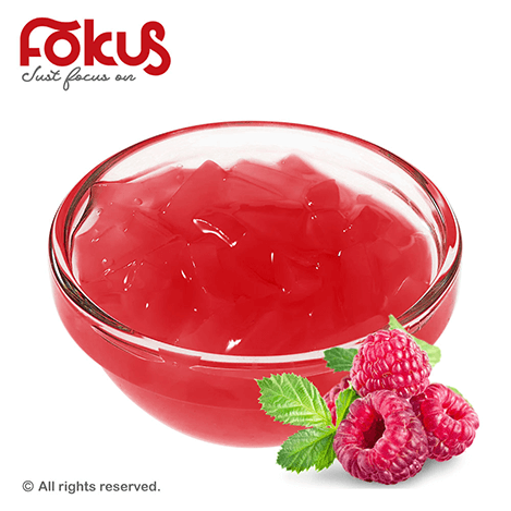 Raspberry jelly for bubble tea and desserts – sweet, tangy topping for drinks and sweet treats