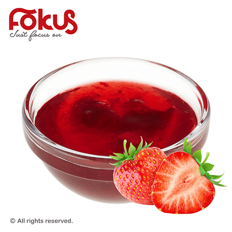 Strawberry jam for bubble tea and desserts – sweet, fruity spread for drinks and treats