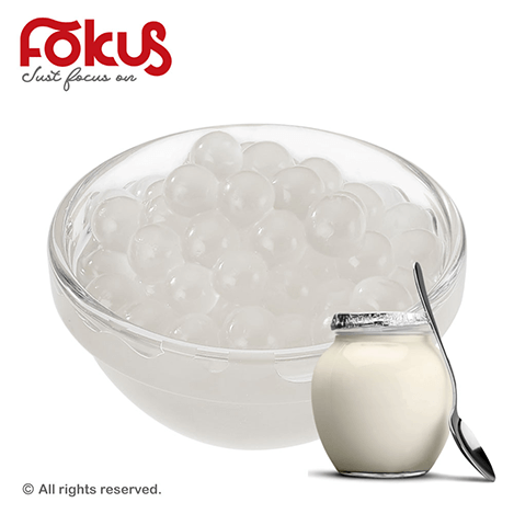 Yogurt popping boba for bubble tea and smoothies – creamy, tangy bursting pearls for beverage brands